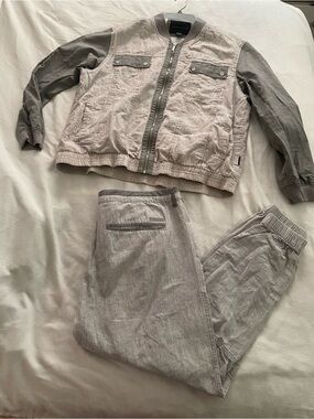 Sean John Light Gray Linen-Cotton Pants